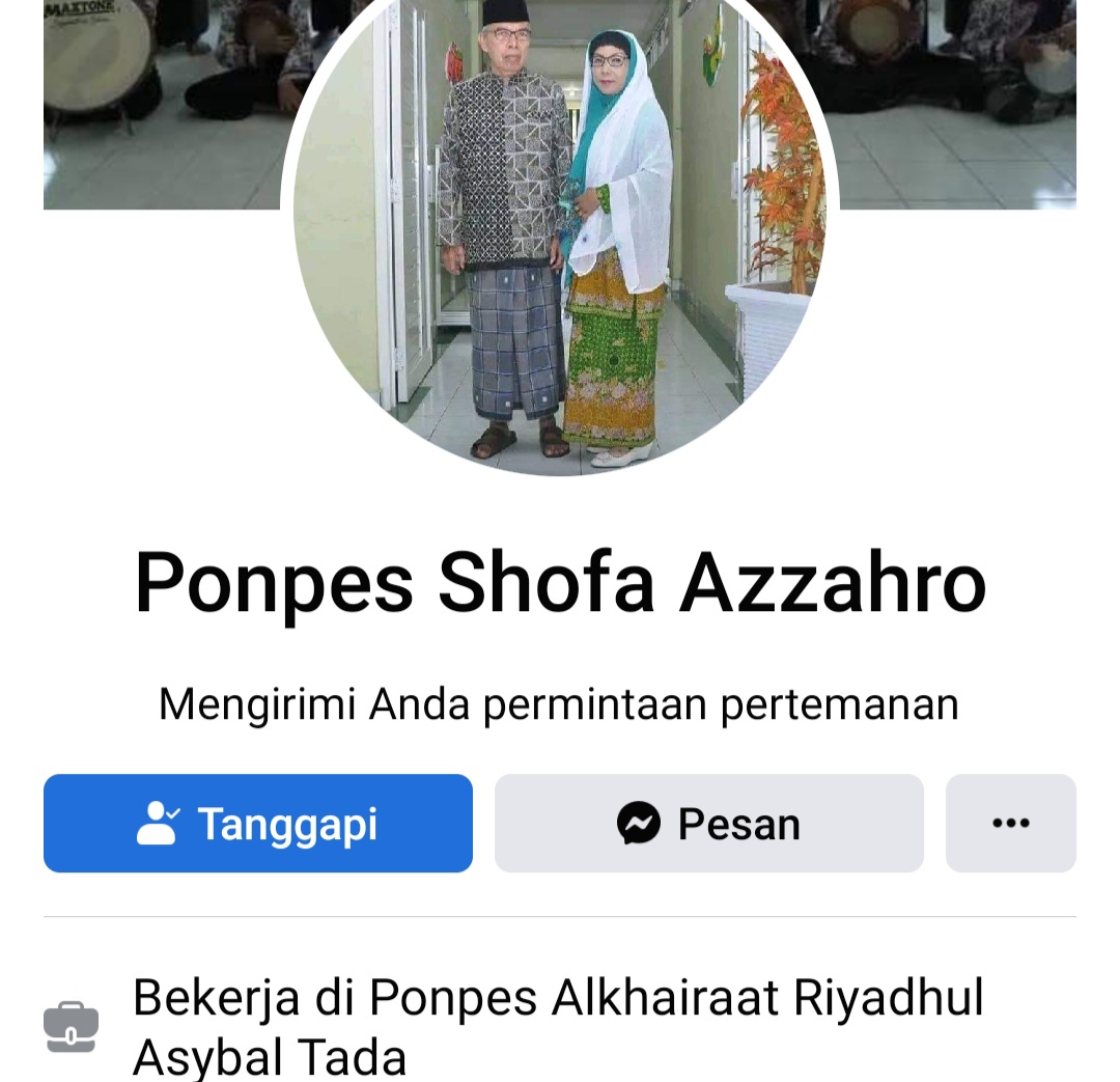 Facebook Ponpes Shofa Az Zahro’ di Clonning, Pengasuh Beri Klarifikasi