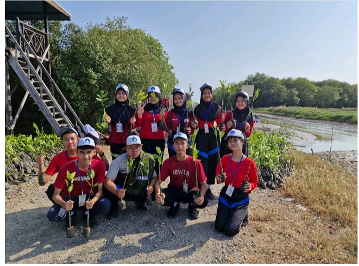 SMA Negeri 1 TAYU Berpartisipasi dalam Penanaman 4.000 Bibit Tanaman Mangrove di Desa Tluwuk