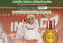 Ini Sosok Adzkia, Murid Kelas 6 MI Ma’arif Gondang Juara I Karate Nasional Indikado 2025