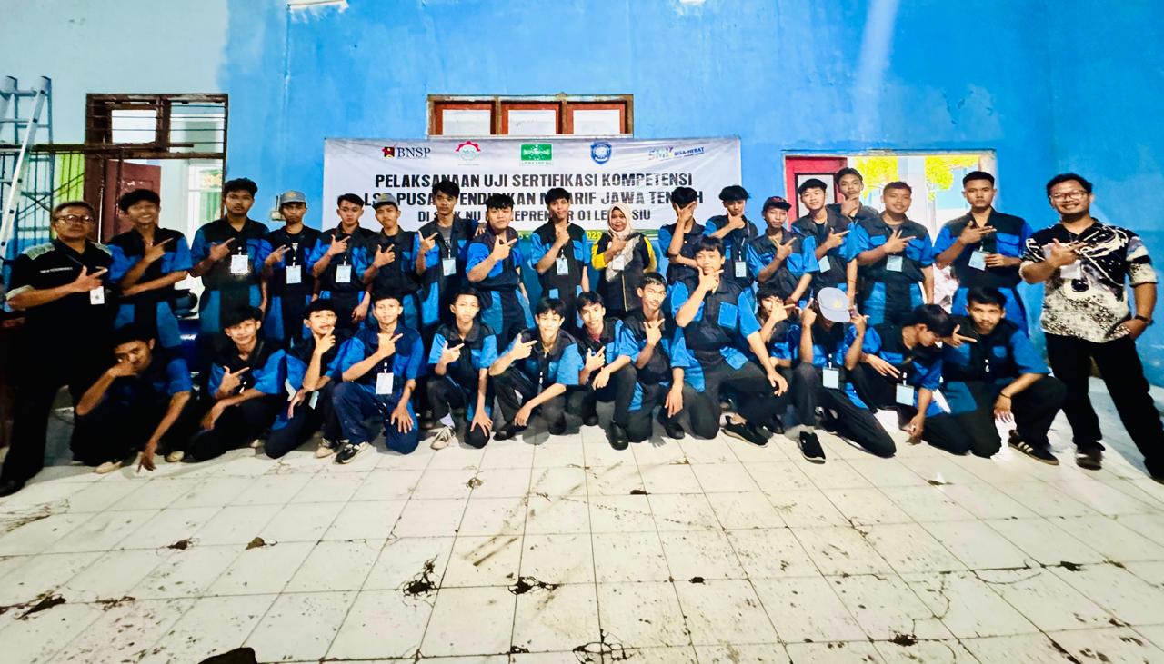 SMK NU Entrepreneur dan LSP P2 Ma’arif Jateng Uji Sertifikasi Kompetensi Siswa