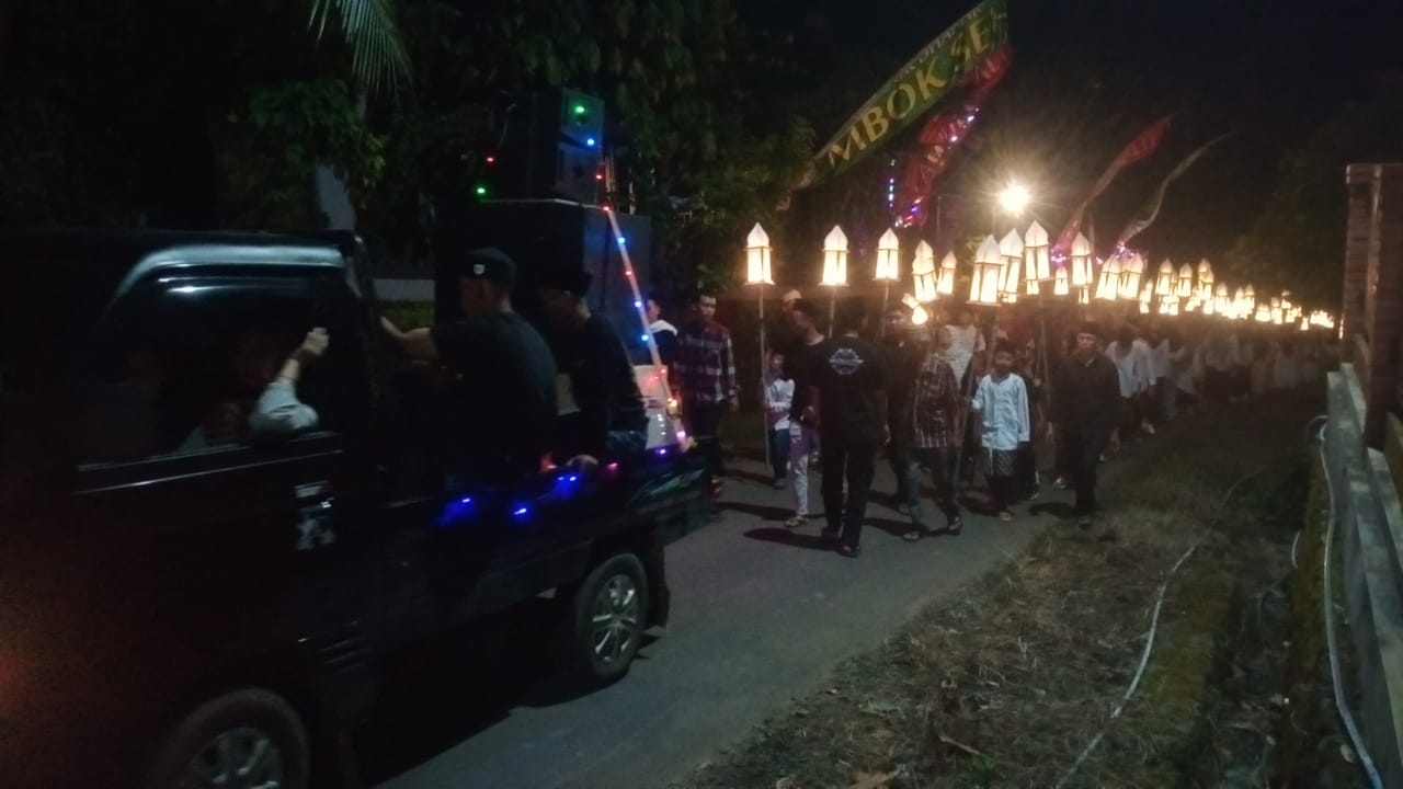 Foto: Suasana takbir keliling di Desa Pancasila Jrahi, Kecamatan Gunungwungkal, Kabupaten Pati.