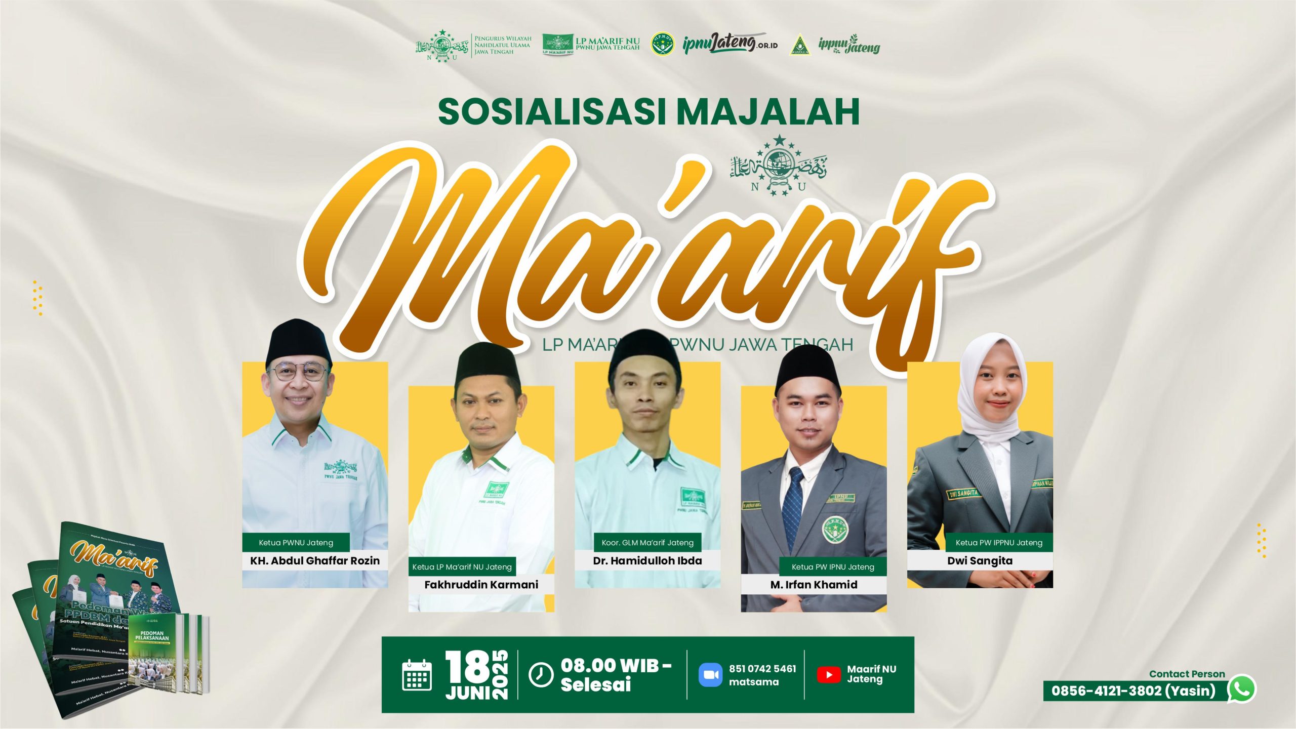 Ketua PWNU Jateng Akan Beri Sambutan Sosialisasi Majalah Ma’arif