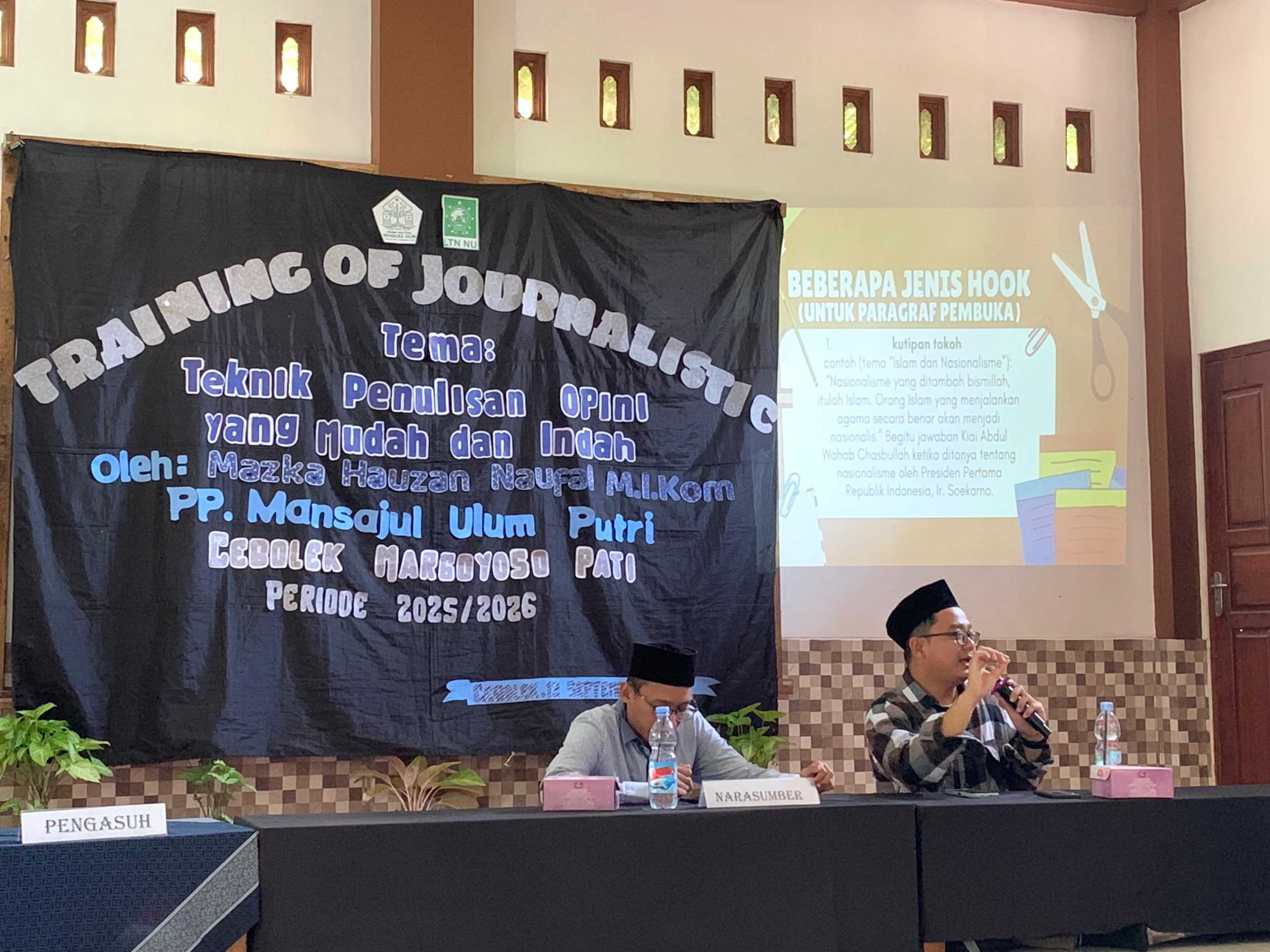 Lagi, PPMU Putri Gandeng LTN NU Pati Helat Acara Jurnalistik