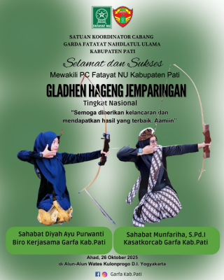 Perwakilan Garda Fatayat NU Pati Ikuti Gladhen Hageng Jemparingan Nasional