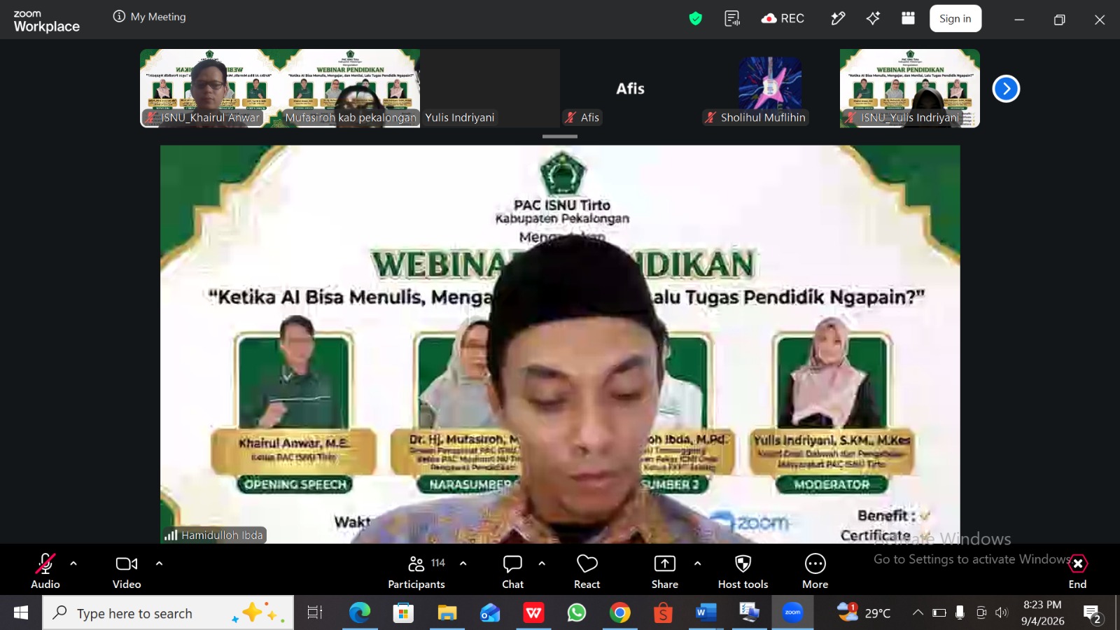 PAC ISNU Tirto Gelar Webinar Pendidikan, Bahas Peran Pendidik di Era AI